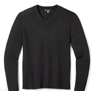 Smartwool Men's Sparwood V-Neck Sweater in Charcoal Heather